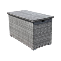 Étanche balcon terrasse grande capacité Pe rotin tissé conteneur Protection solaire acier tapis jardin osier boîte de rangement