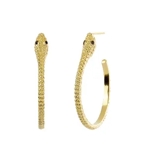 ROXI Fashion orecchini a cerchio grande in ottone placcato oro 18 carati gioielli alla moda