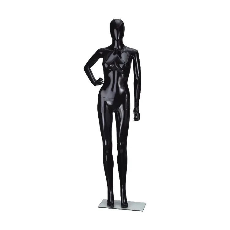Оптовая продажа, абстрактный женский манекен для всего тела, женская модель, стоящий манекен из пластика, модная подставка для тела, черный манекен