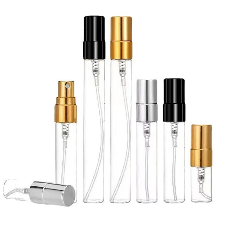 1ml 2ml 5ml 10ml Empty Clear Frosted Mini Atomizer Refillable Tester Travel Glass Sample Perfume Spray Bottle