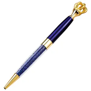 Sıcak satış zarif moda taç Metal tükenmez kalem su elmas tükenmez kalem kadin hediye kalem