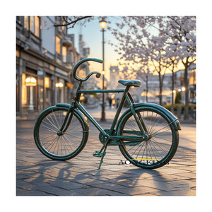 Decoración de la calle interesante diseño bicicleta estatua bronce bicicleta escultura estatua para regalo - Product Image 1