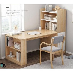 Muebles de Dormitorio, <span class=keywords><strong>Escritorio</strong></span> de Computadora de Madera Personalizado, Estantería para Libros, Mesa de Estudio con Estantería, Combinación de Estantería y Taburete - Product Image 2