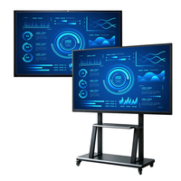 Pantalla Interactiva LED Electrónica de 75-100 Pulgadas para Conferencias, 4K UHD, Sistema Operativo Dual Android/Windows, Pantalla Táctil Inteligente de 20/40 Puntos, Cámara de 48MP