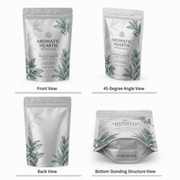 Sachet Doypack en Aluminium Recyclable de Qualité Alimentaire avec Fermeture Éclair et Impression de Logo Personnalisé pour l'Emballage de Snacks, Thé et Café