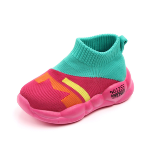 Детские кроссовки 2022 вязаные носки плоская повседневная обувь для мальчиков Брендовая детская обувь для девочек - Product Image 3