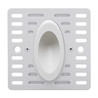 Applique murale LED blanche chaude moderne sans cadre 80*80mm pour salon, éclairage en aluminium 220V