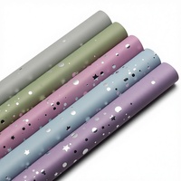 Papier d'emballage floral YZ en gros, scintillant, argenté, imperméable, recyclable, avec revêtement UV, pour bouquets et artisanat de fleuristes