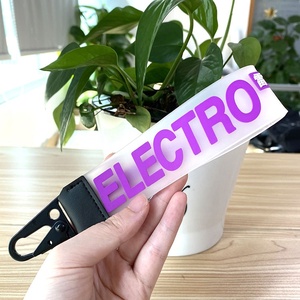 YYX Stocked High Quality 20cm Soft Rubber Keychain White Lanyard for Key