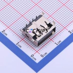 905-761A2022D10202 USB Connector Through hole Component (THT) Connector Type-A USB 2.0 Female Sink Board - Product Image 1