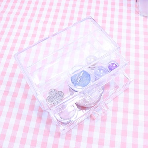 Acryl Transparent <span class=keywords><strong>2</strong></span> Schubladen Make-Up Organizer Lippenstift Halter Kosmetische Lagerung <span class=keywords><strong>Box</strong></span> - Product Image 5