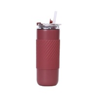 Gobelet isotherme à double paroi avec logo personnalisé JUNVOY, poignée en silicone antidérapante, tasse à café en acier inoxydable, mug de voyage avec couvercle