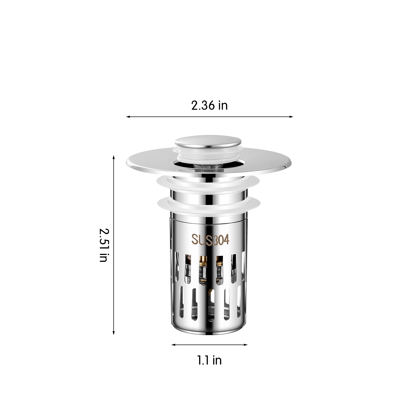 Plata brillante, paquete de 1 pieza