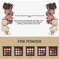 Palette de fards à paupières mats imperméables neuf couleurs transfrontalière, collection été, teinte terre, beauté haut de gamme