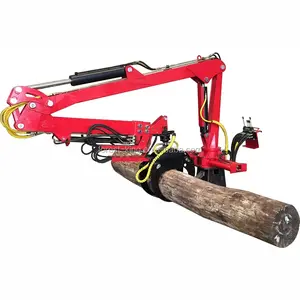 Log loader truck crane timber crane grapple hydraulic log timber crane