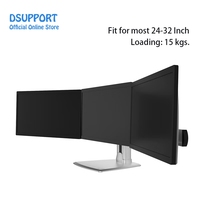 Support de bureau en alliage d'aluminium de 24 à 32 pouces, support triple écran à mouvement complet, réglage de la hauteur, charge maximale de 15 kg, en stock