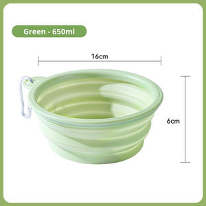 Tazón de Comida y Agua Plegable de Silicona con Patrón de Macaron, Impermeable, 2 en 1, Portátil para Perros, Gatos y Animales Pequeños - Product Image 5