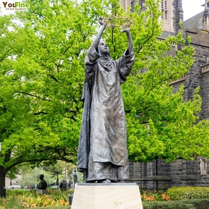 Escultura Religiosa <span class=keywords><strong>de</strong></span> Bronce <span class=keywords><strong>de</strong></span> Tamaño Real YOUFINE, Estatua <span class=keywords><strong>de</strong></span> <span class=keywords><strong>Santa</strong></span> Catalina <span class=keywords><strong>de</strong></span> <span class=keywords><strong>Siena</strong></span> para Iglesia - Product Image 1