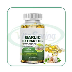 Capsules molles d'huile d'ail oméga halal en vente en gros dès que possible Supplément de qualité alimentaire - Product Image 1