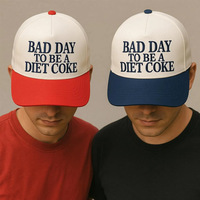 Gorra Trucker de Algodón Personalizada con Bordado 'Bad Day to Be a Hot Dog', Gorra de Malla Divertida de Verano con Cierre a Presión, Unisex, OEM