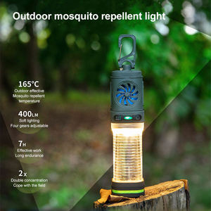 Lampe de camping portable d'extérieur à double fonction anti-moustiques et haute luminosité avec batterie externe d'urgence 4800 mAh - Product Image 2