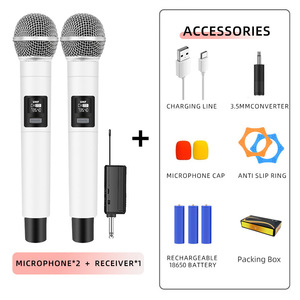 Micrófono Inalámbrico Profesional de Mano y Escritorio XLR 2.4G para Transmisiones en Vivo, Conferencias, Karaoke y Voz en Escenario - Product Image 2