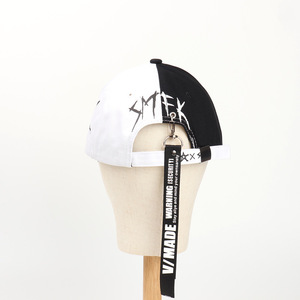 Fashion <b>Baseball</b> <b>Cap</b> With Metal Rings And Stars Print Unisex Streetwear Hat <b>Black</b> White Canvas Polyester Cotton - Product Image 4