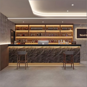 Bancone Moderno ed Ecologico per <span class=keywords><strong>Bar</strong></span> <span class=keywords><strong>e</strong></span> Caffetterie con Design in Pietra Culturale per Caffetterie, Ristoranti, Hotel <span class=keywords><strong>e</strong></span> Centri Commerciali - Product Image 5