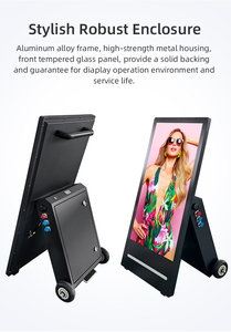 LETINE 43 Zoll Outdoor-Menü Wasserdichter Mobiler Digitaler Bildschirm mit Akku <span class=keywords><strong>LCD</strong></span> Hohe Helligkeit Digitaler Poster-Werbeplayer - Product Image 3