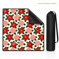Tapis de mahjong Camellia Lattice sans règles, 31,5x31,5 pouces, nappe de jeu de cartes, nappe pour table carrée, tapis de mahjong, tapis de poker