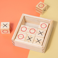 Jeu d'échecs XO en gros, jeu de Tic Tac Toe en bois amusant, très populaire, jeu de table familial classique, jouets éducatifs pour enfants