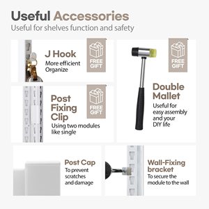 Reversible 5-Tier Adjustable Storage Shelving Unit Heavy Duty Organizing Shelf Metal <strong>Utility</strong> Rack Shelves for Kitchen, <strong>Closet</strong> - Product Image 3