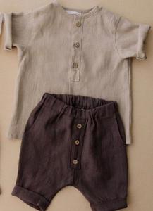 Baby <b>Sets</b> Clothes Clothing 2022 Summer Cotton and <b>Linen</b> Shirts +short Baby Two Piece <b>Set</b> - Product Image 3