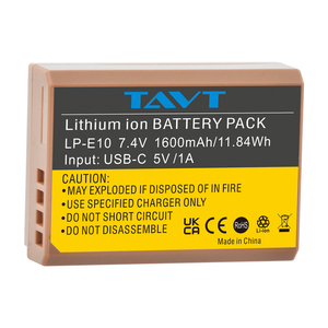 <span class=keywords><strong>Batterie</strong></span> LP-E10 E10 1600mAh avec Type-C pour appareils photo <span class=keywords><strong>Canon</strong></span> EOS Rebel T3, T5, T6, T7, Kiss X50, Kiss X70, 1100D <span class=keywords><strong>1200D</strong></span> 1300D 2000D - Product Image 3