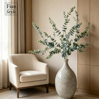 Ranting Eucalyptus Buatan 145cm, Sentuhan Alami, Tahan UV, Daun Hijau Palsu Ramah Lingkungan, Mewah untuk Hotel, Thanksgiving, Paskah