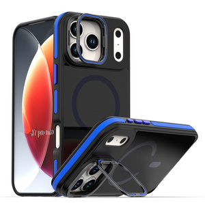 Coques de téléphone magnétiques avec support d'appareil photo translucide mat pour iPhone 17 Pro Max 16 15 13 12, antichoc, Fundas <span class=keywords><strong>Para</strong></span> pour iPhone - Product Image 4