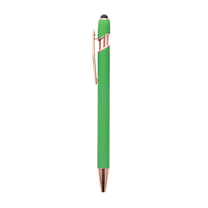 Stylo à bille rétractable en aluminium, stylet tactile, impression de logo personnalisée disponible, vente en gros - Product Image 2