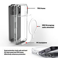 Coque de Téléphone Transparente pour iPhone 17 Air Coque Rigide Crystal Clear Magnétique pour iPhone 17 Pro Max