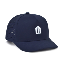 Casquette de performance personnalisée avec logo découpé au laser, casquette de golf respirante, casquette de sport à 5 panneaux, casquette de baseball réglable, casquettes personnalisées