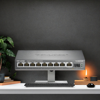 Switch PoE All-Gigabit Cloud Management 9 10/100/1000BASE-T Puertos RJ45 1 Gigabit SFP Óptico 1 ~ 8 Gigabit Enterprise Switches
