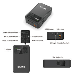 Arrancador de Baterías con <span class=keywords><strong>Compresor</strong></span> de Aire, Caja de Arranque Portátil, Cables de Carga para Motores de Gasolina de 5.0L y Diésel de 3.0L, <span class=keywords><strong>12V</strong></span> - Product Image 2