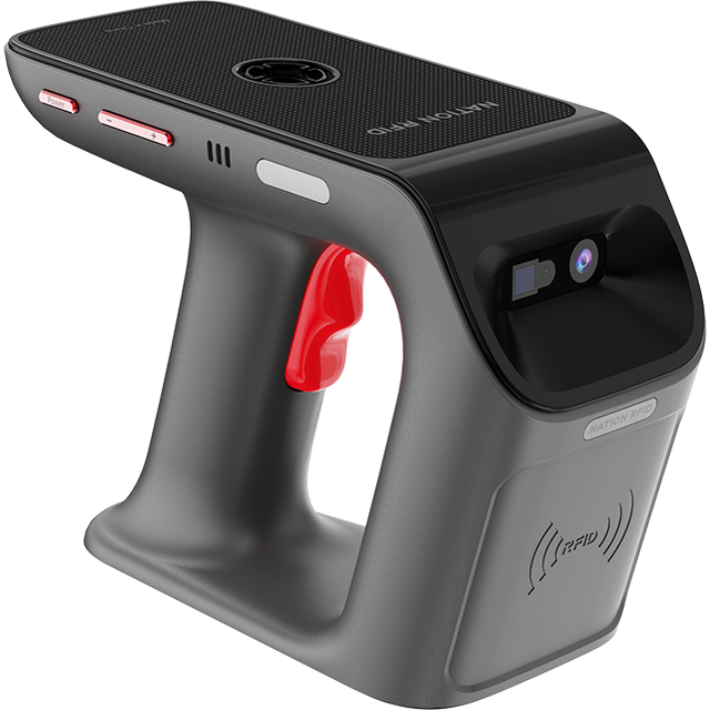 UHF RFID Back Clip Reader Tags/s Read Speed 10M Range 4500mAh Battery Bluetooth 5.0 Warehouse Logistics Anti-tamper Asset