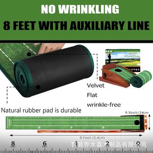Indoor <b>Golf</b> Putting Practice Machine Solid Wood Automatic Ball Return Track Putting Pad Multi Purpose Training Tool - Product Image 4