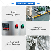 Machine de torréfaction industrielle HNOC pour noix de cajou, orge, riz, grains de café, graines de tournesol, capacité 100 kg - Prix