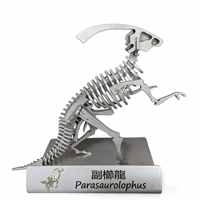 Pequeña Figura de Dinosaurio Pterosaurio Antigua de Acero Inoxidable, Modelo 3D Fundido a Mano, Artículo de Colección Artístico, Color Personalizable