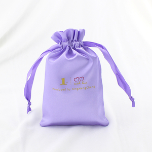 Sac à cordon en satin de soie, pochette cadeau pour bijoux, logo personnalisé, vente en gros, sac anti-poussière en velours et organza, fournisseur de cosmétiques - Product Image 5