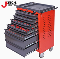 Chariot à outils Jieke de 430 pièces avec sept tiroirs pour réparation automobile Porsche 911 (2011-2019)