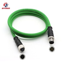 Conector de cable Fieldbus OEM de fábrica directo M12 de 8 pines con codificación A, macho y hembra, para sensor, actuador, PLC y automatización