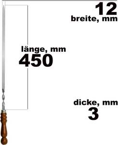 Brochetas para Barbacoa de Acero Inoxidable Estilo Antiguo con Mango de Madera, Herramienta Metálica - Product Image 2