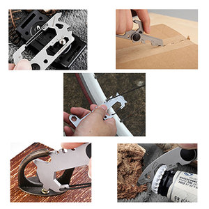 Carte multi-outils en acier inoxydable, outils multi-usages, carte de survie en plein air, petite taille, grande aide. Réparation sur le terrain - Product Image 6